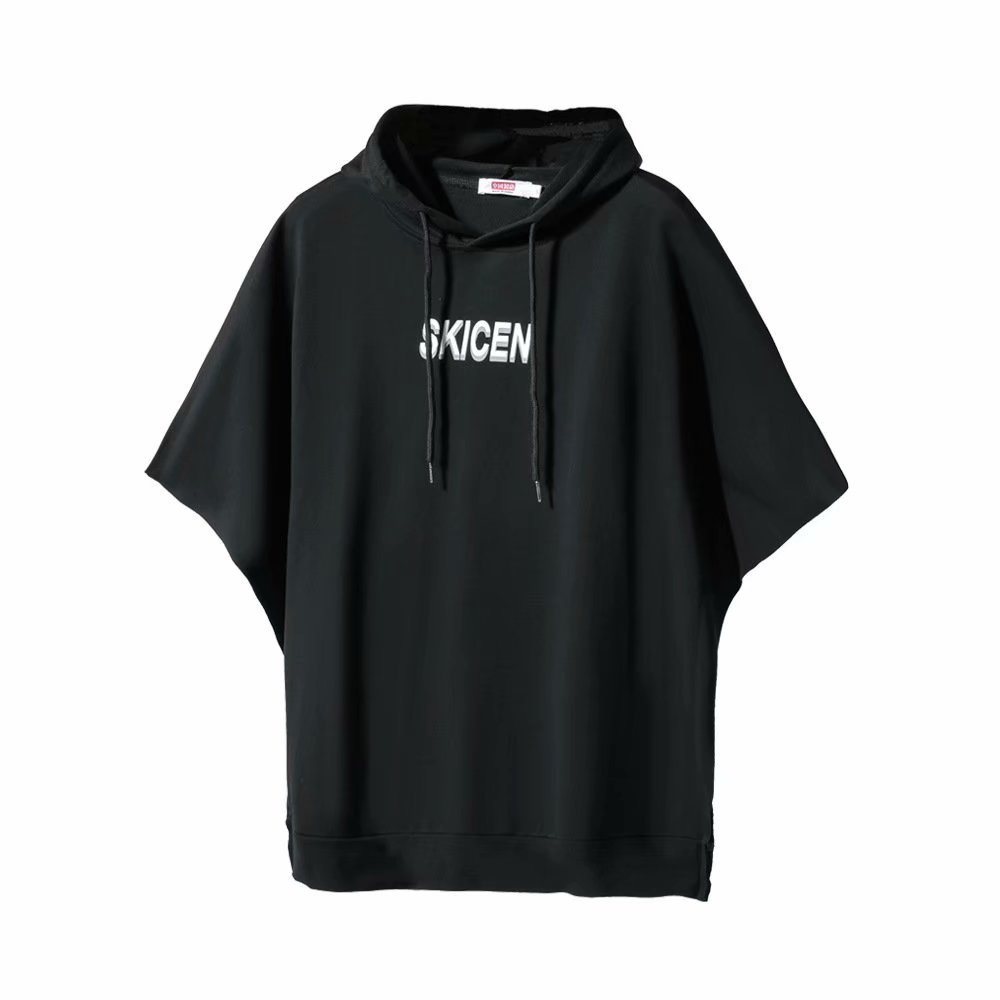 Áo Hoodie Tay Ngắn Dáng Rộng In Chữ Kiểu Hàn Quốc Thời Trang Mùa Hè Cho Các Cặp Đôi