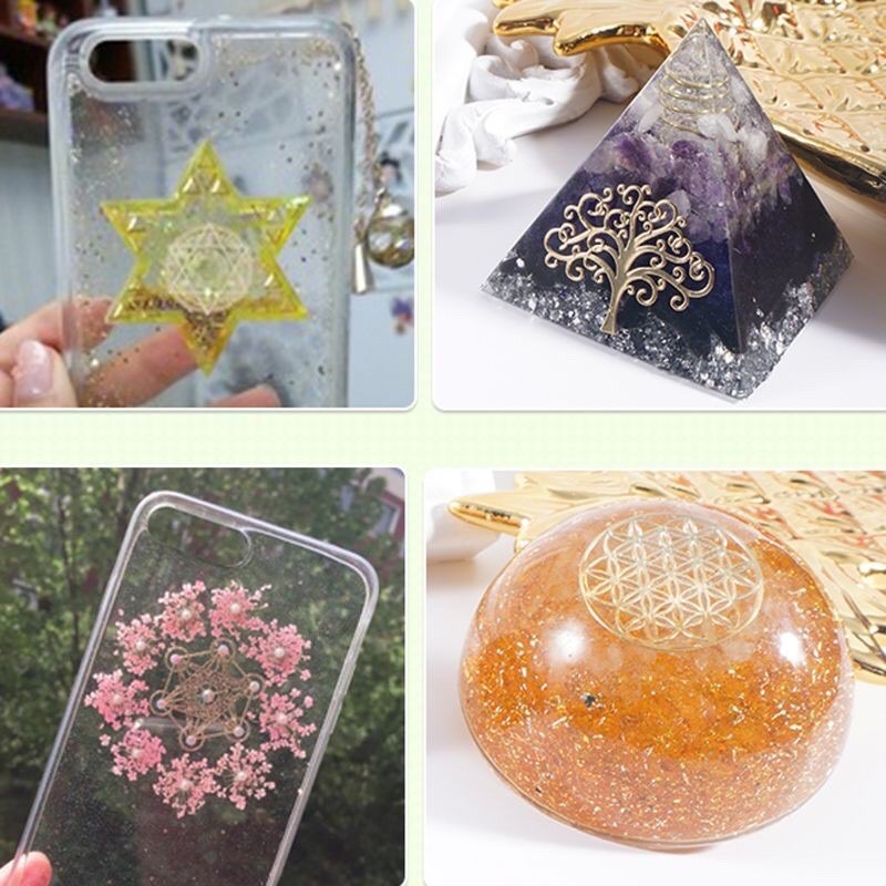 Sticker trang trí resin orgonite kích thước 2cm và 6cm