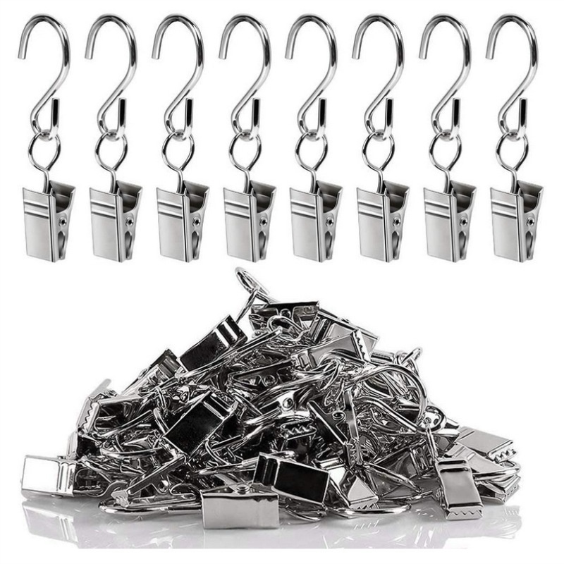 Set 10 Dây Treo Ảnh Chữ S Có Kẹp Bằng Kim Loại Đa Năng