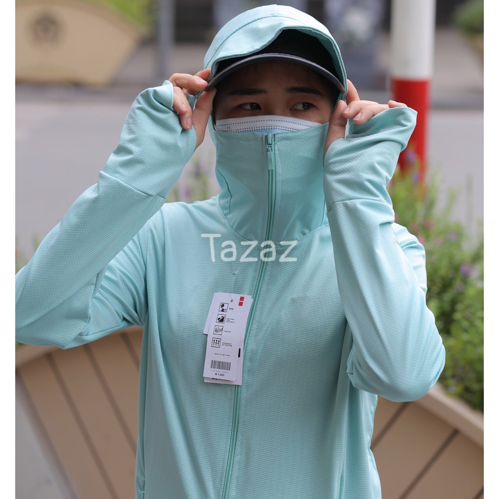 Áo chống nắng dài nữ toàn thân xuất nhật vải thun lạnh nhật dạng hạt mềm, mát, chống uv,hai túi ngoài có khóa kéo TZ01 | BigBuy360 - bigbuy360.vn