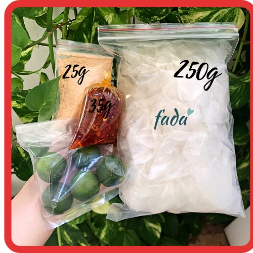 Combo 250g bánh tráng RÌA phơi sương, muối nhuyễn, hành phi, sa tế, tỏi, tắc | Nguyên liệu khách chọn