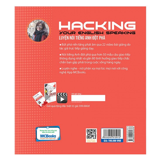 Cuốn sách Hacking Your English Speaking - Luyện Nói Tiếng Anh Đột Phá - Tác giả Hoàng Ngọc Quỳnh