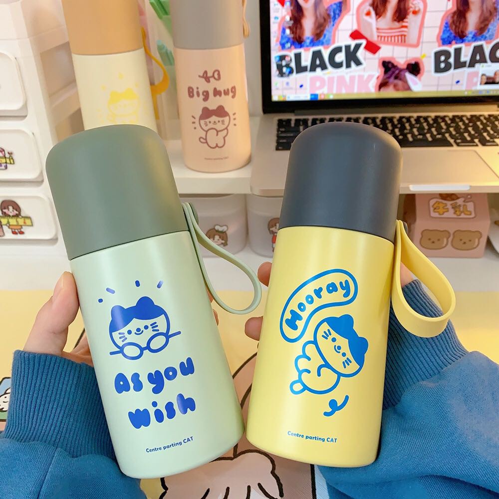 Bình giữ nhiệt chú mèo Dễ Thương dung tích 350ml