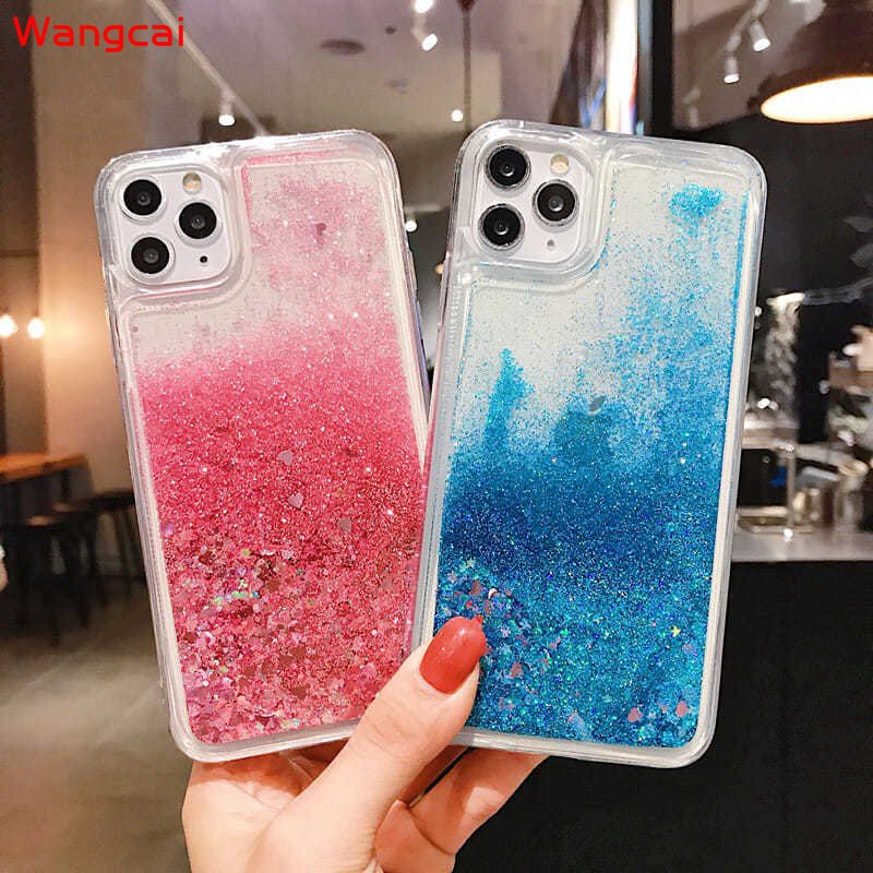 Samsung Galaxy S20 Ultra S20+ S10+ S10 Lite 2020 S10e S10 S9+ S9 S8+ S8 Plus Phone Case Quicksand Liquid Glitter Bling Star Love Loving Heart Solid Color Clear Transparent Soft Casing Case Cover