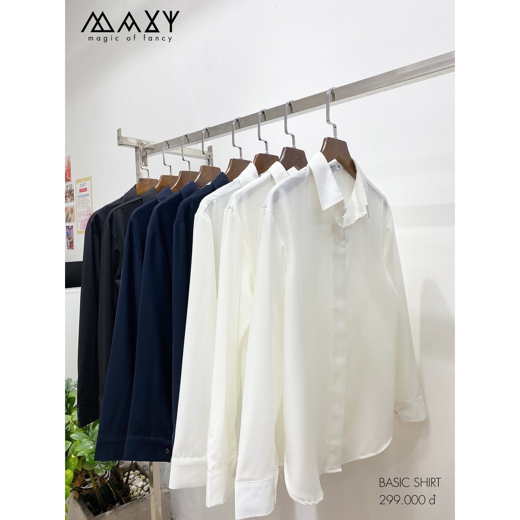Áo sơ mi nữ white basic shirt Maxy Workshop