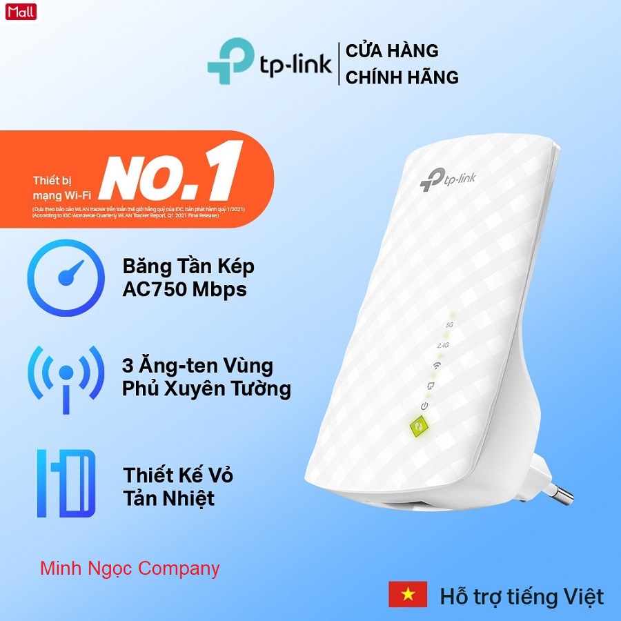 Bộ Mở Rộng Sóng Wifi TP-Link RE200 Chuẩn AC 750Mbps - Hàng Chính Hãng Bảo Hành 2 năm