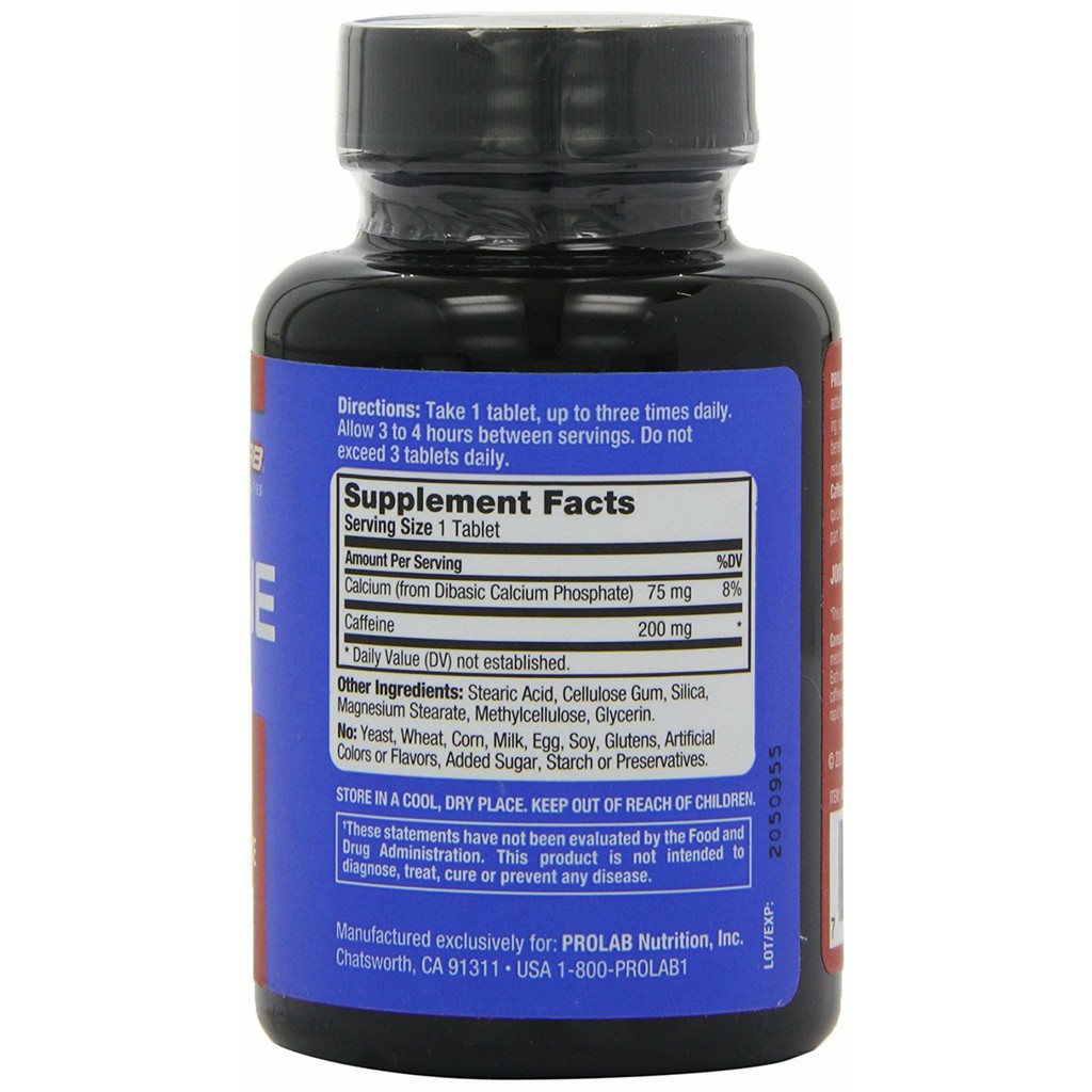 Caffeine viên nén 200mg Prolab Usa | Thế Giới Skin Care