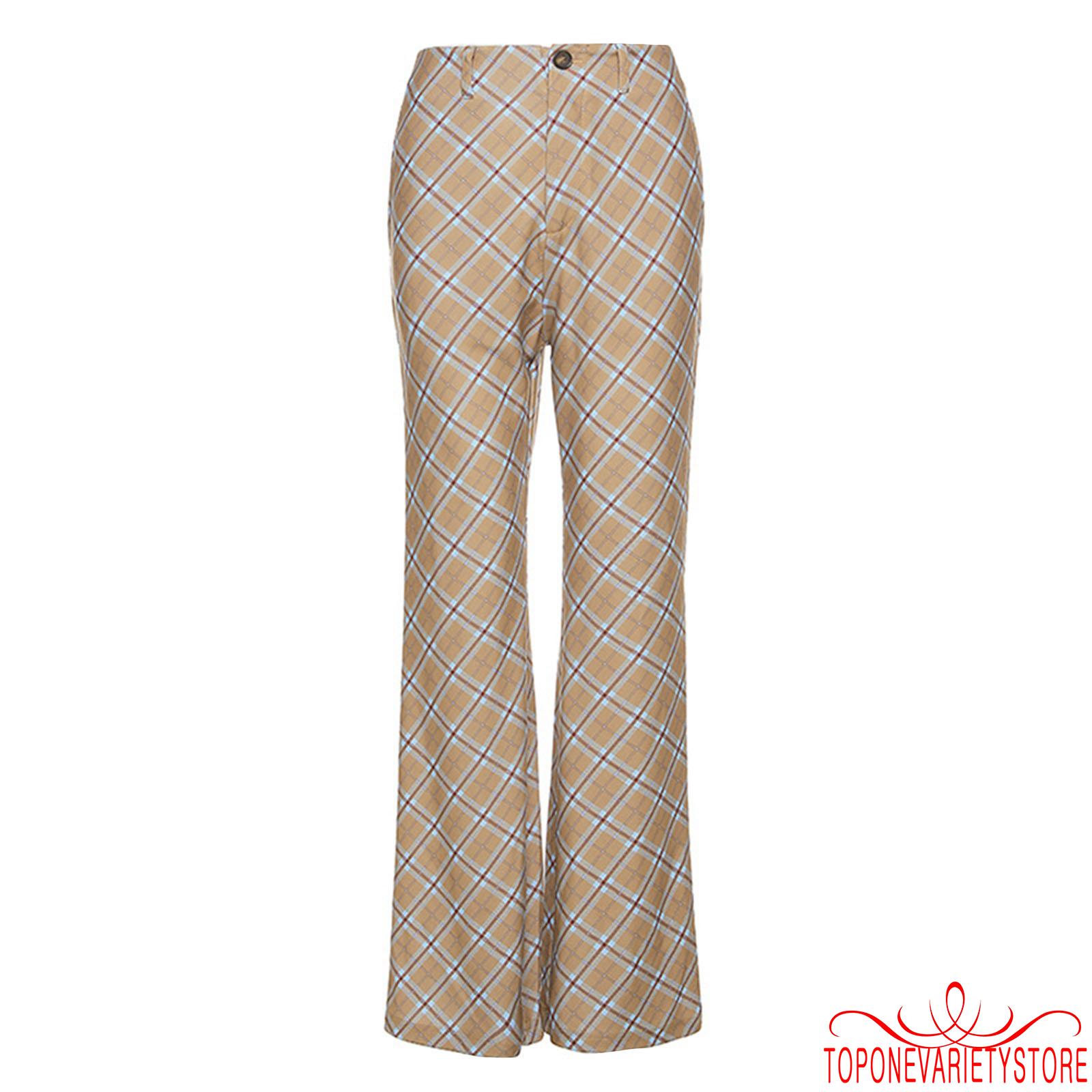 Quần Dài Lưng Cao Hoạ Tiết Caro Phong Cách Sành Điệu Cho Phụ Nữ | BigBuy360 - bigbuy360.vn