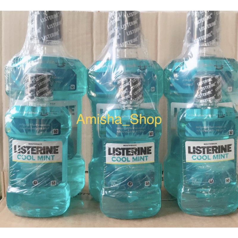 (Combo chai lớn+ nhỏ )Nước súc miệng Listerine(chai lớn 750ml, nhỏ 250ml) - Thái Lan
