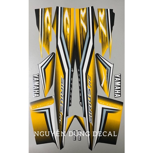 Nguyên bộ tem 3 lớp Sirius RC màu vàng đen_ Nguyễn Dũng Decal