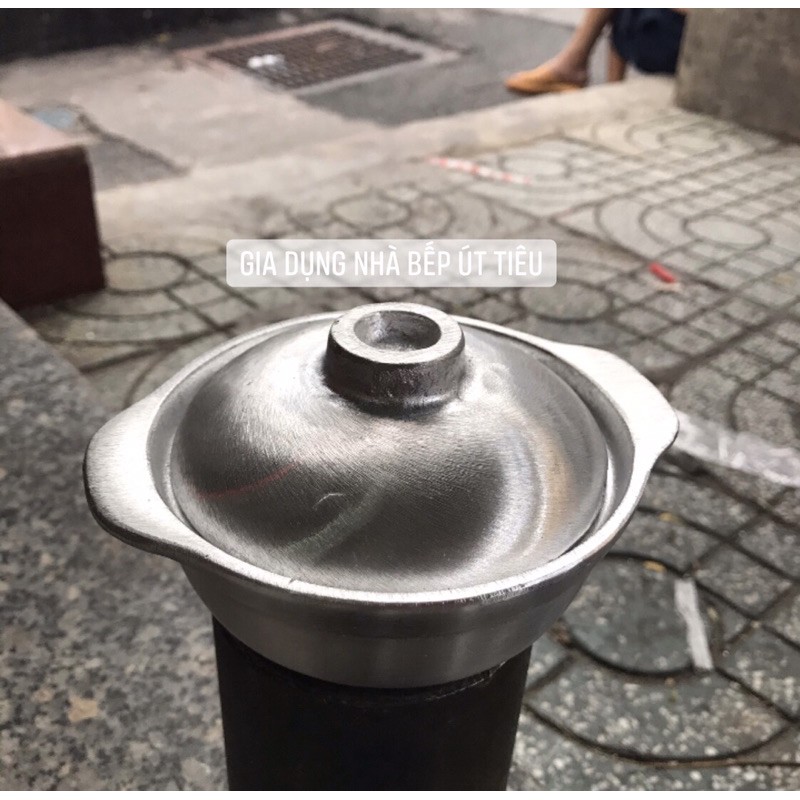 Nồi gang đúc cạn - nguyên khối hàng đặc biệt dày nặng đẹp