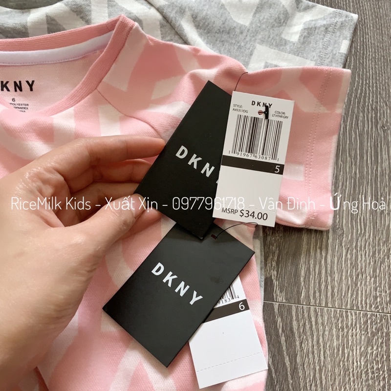 Váy cho bé gái DKNY hình chữ cái xuất dư xịn