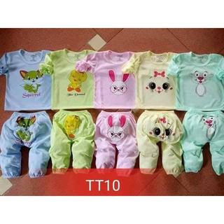 Combo 10 bộ dài tay cho bé cater's cotton size (4-15kg ) ( size 2 -6)