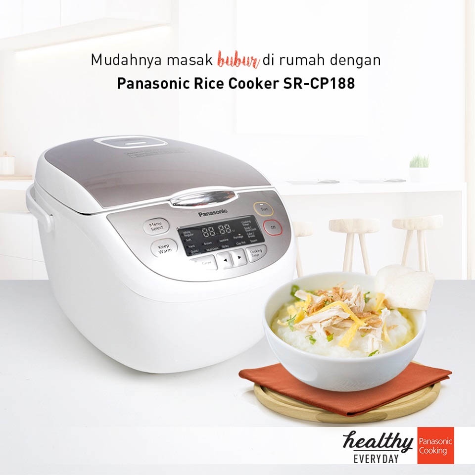 Nồi cơm điện tử 1.8 lít Panasonic SR-CP188NRA sản xuất Malaysia