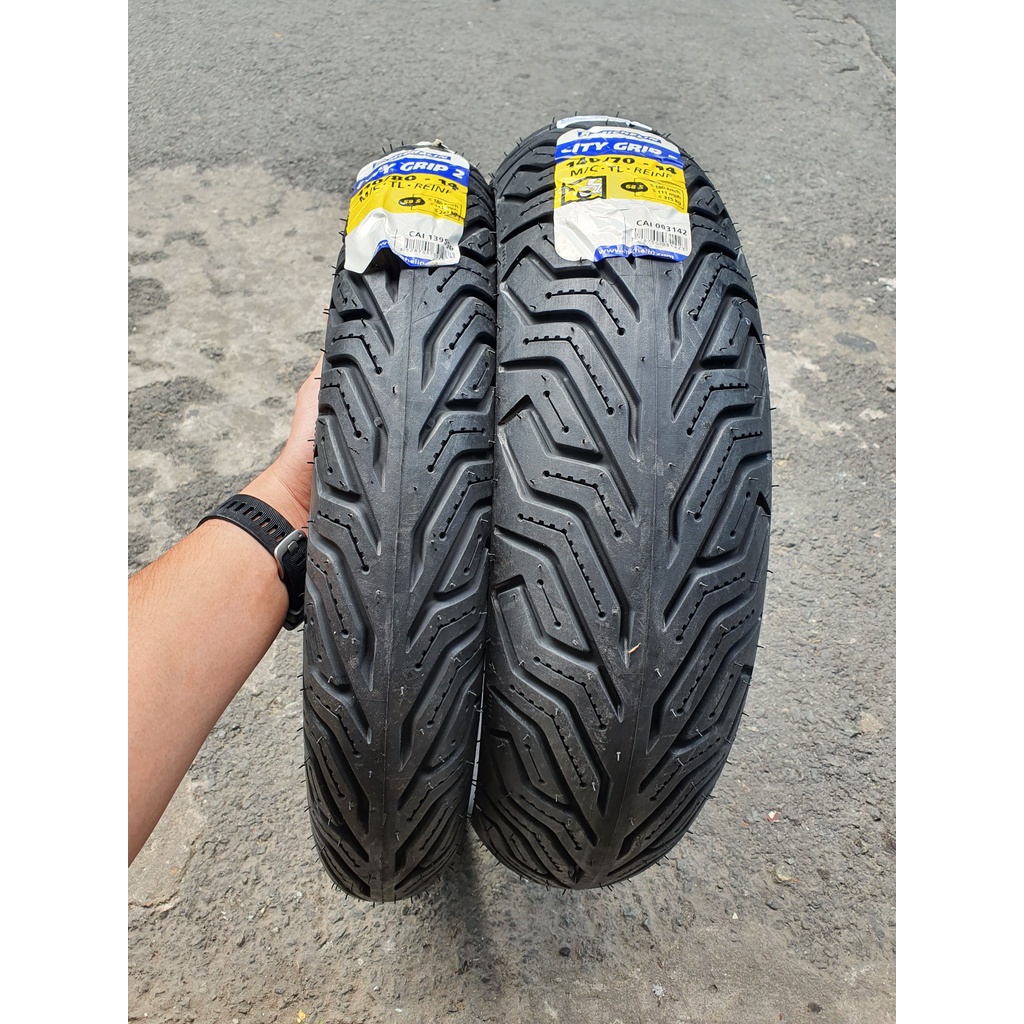Cặp vỏ lốp xe Michelin City Grip 2 dành cho YAMAHA NVX 125 150 155. size 110/80-14 và 140/70-14, giá 1 cặp