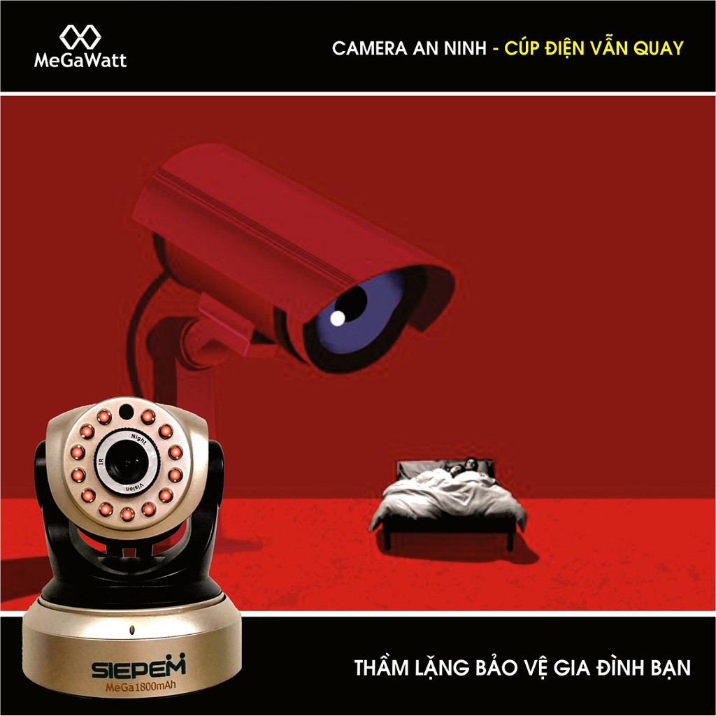 CAMERA NHÀ GIÀU Siêu Nét 4.0 - Cúp Điện Vẫn Quay. Pin 1800mAh