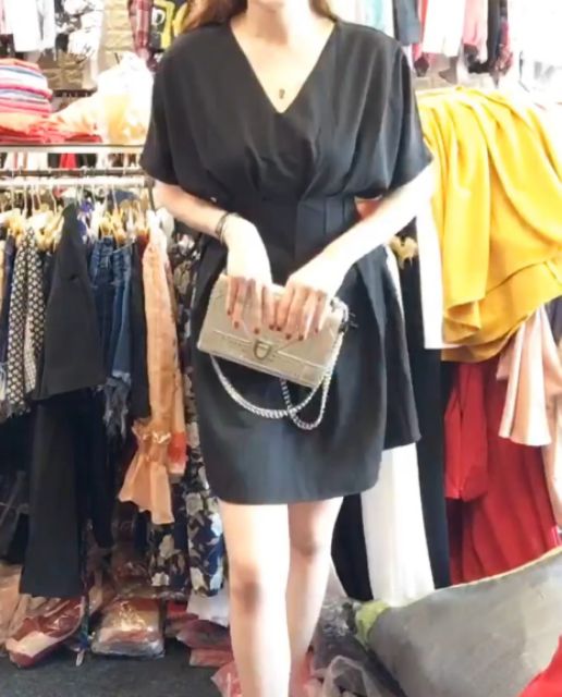 [Ảnh thật]_Đầm trắng eo xếp li dự tiệc form ngắn | BigBuy360 - bigbuy360.vn