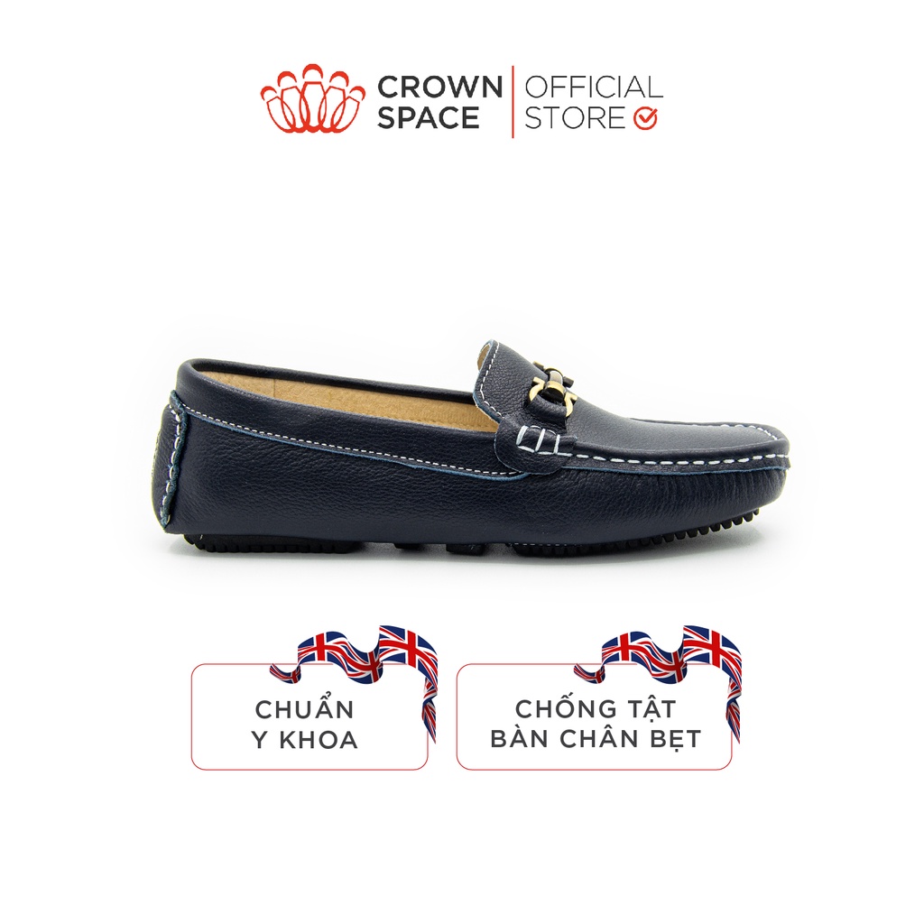 Giày Lười Loafer Bé Trai Đẹp CrownUK George Louis Moccasin Trẻ em Nam Cao Cấp CRUK442 Nhẹ Êm Thoáng Size 26-35/2-14 Tuổi