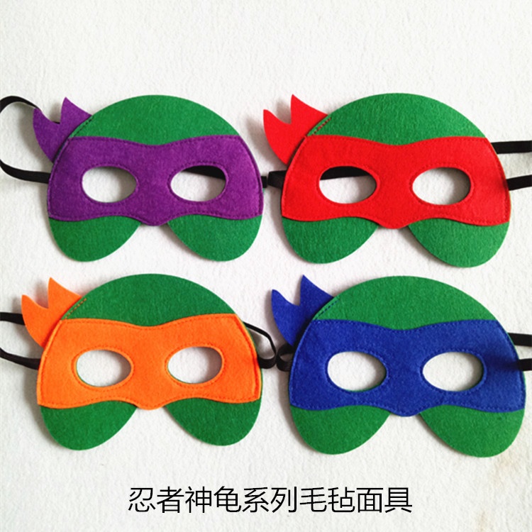 Kdpartyee Mặt Nạ Hóa Trang ninja Rùa Bằng Vải Nỉ Thông Dụng Cho Người Lớn Và Trẻ Em