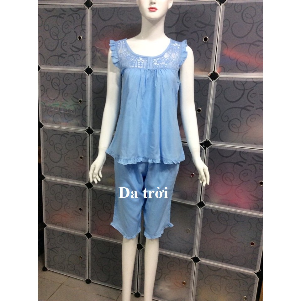 (Hỏa Tốc) Size 2 (50-55kg) Tổng hợp mẫu CARO / HOA NHÍ / CÁNH TIÊN / CHẤM BI / REN MÀU Đồ bộ mặc nhà TOLE Tôn Lanh 2 Da