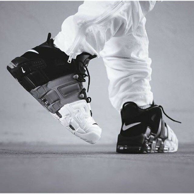 Giày UPTEMPO đen trắng pha màu ( fullbox+freeship)