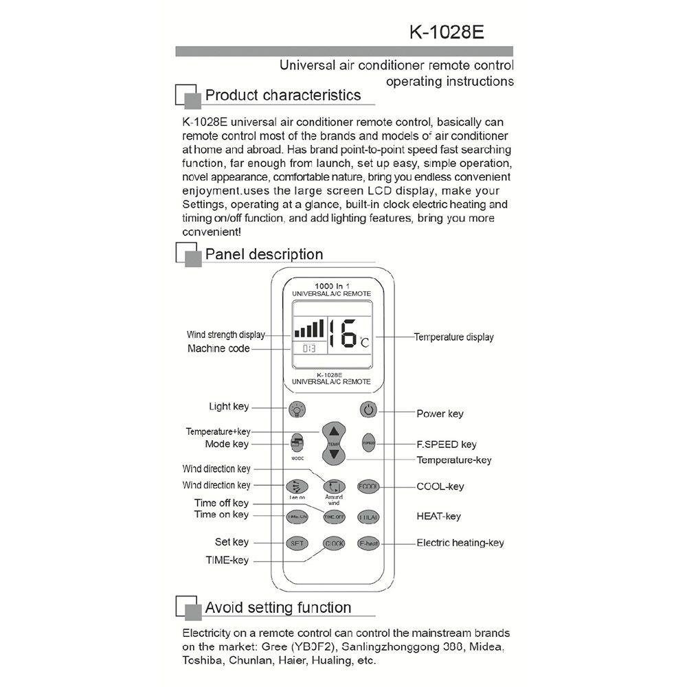 WATTLE (MớI) Điều KhiểN MáY Lạnh Không Dây LCD Universal
