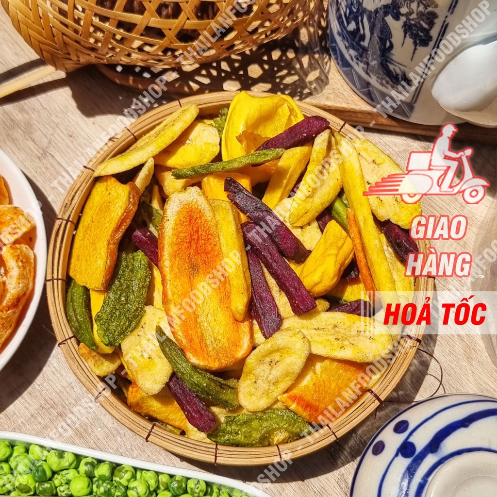 Rau Củ Trái Cây Sấy Giòn: Thập Cẩm - Mít - Chuối - Khoai Tây