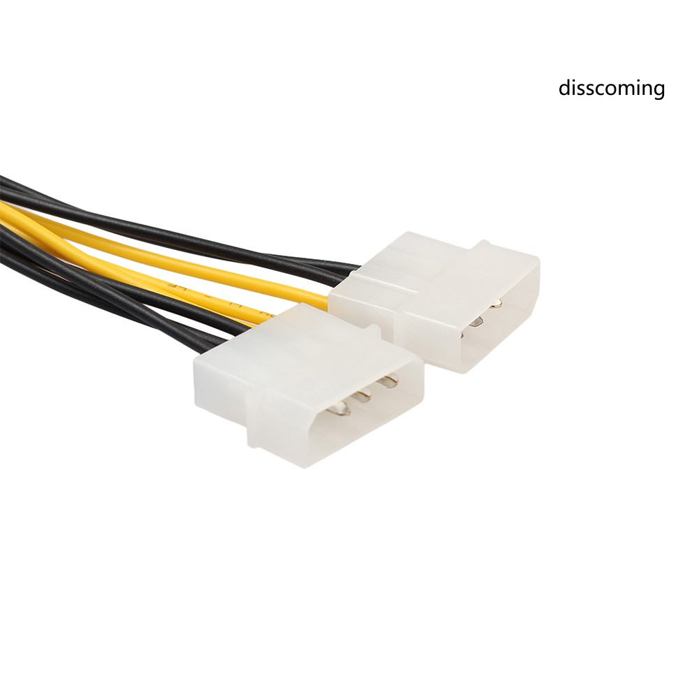 Cáp Nguồn 18cm 8 Pin (6 + 2) Pcie Sang Molex Cho Card Đồ Họa