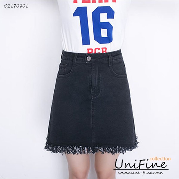 Chân váy jean nữ tua rua có big size cho người hơn 60kg - QZ170901 | BigBuy360 - bigbuy360.vn