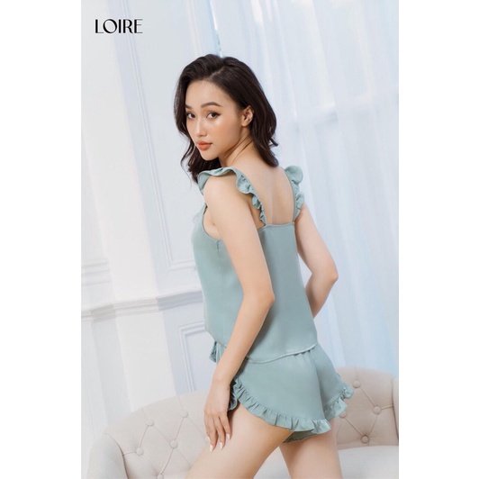 Bộ ngủ nữ 2 dây lụa mềm mịn siêu xinh