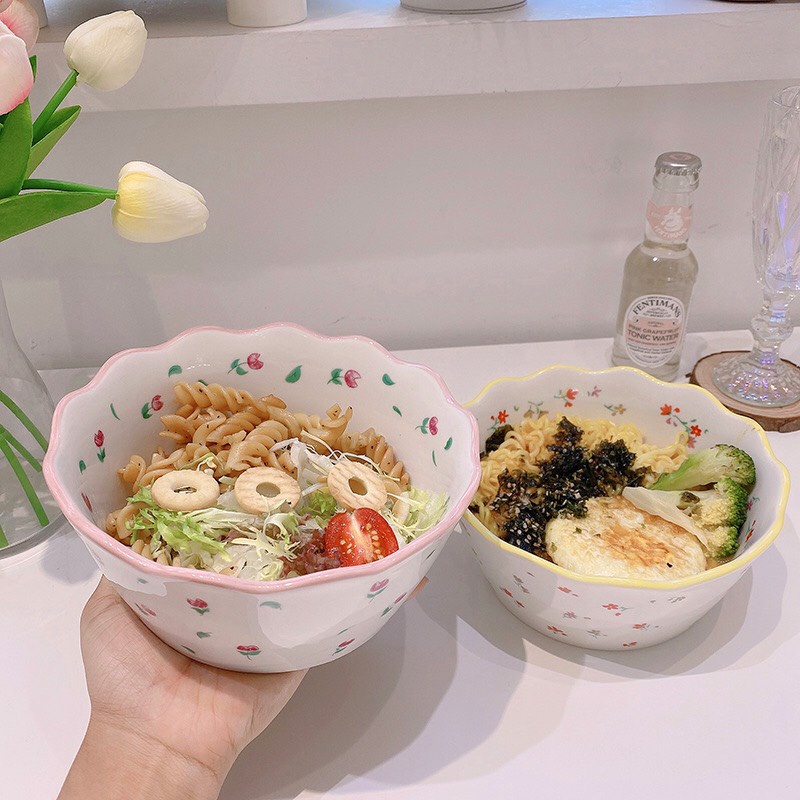 🌈🌈Bát tô sứ họa tiết hoa nhí màu pastel nhẹ nhàng