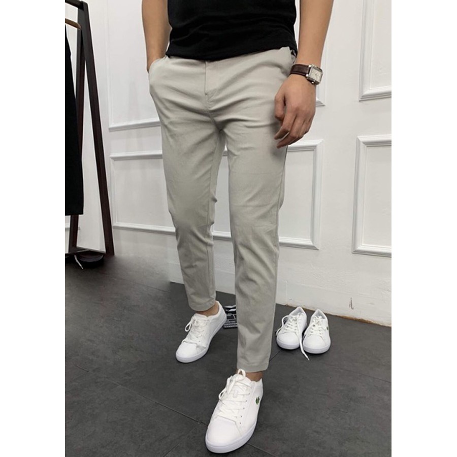 ✣✇▲Quần Nam Đũi Dài Dáng Ôm Ống Côn Chất Mịn Đẹp Co Giãn Nhẹ Phong Cách Trẻ Trung Công Sở Hàn Quốc