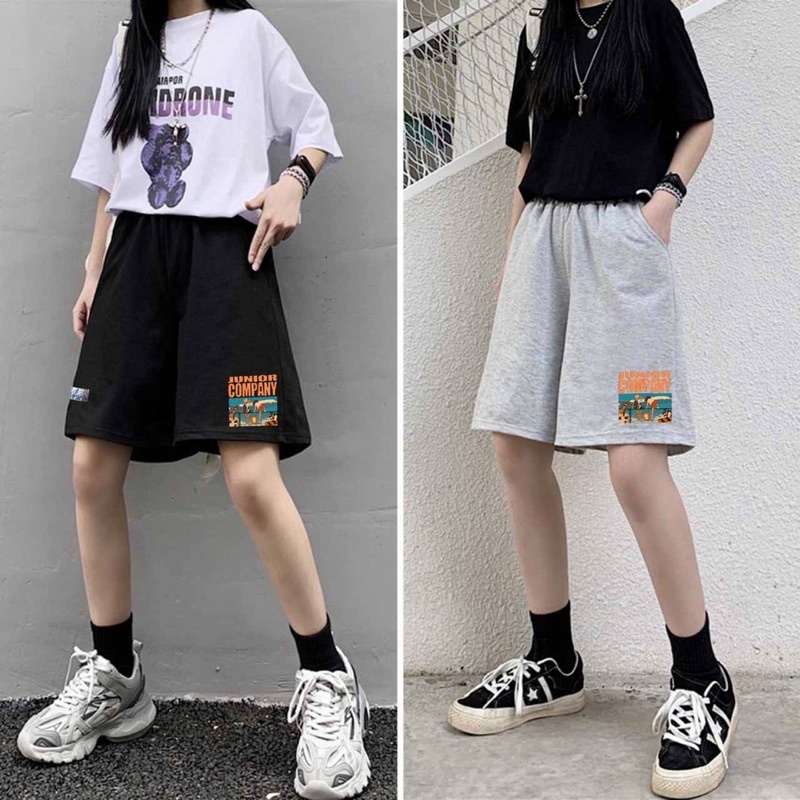Quần Short da cá Thêu JUNIOR COMPANY unisex