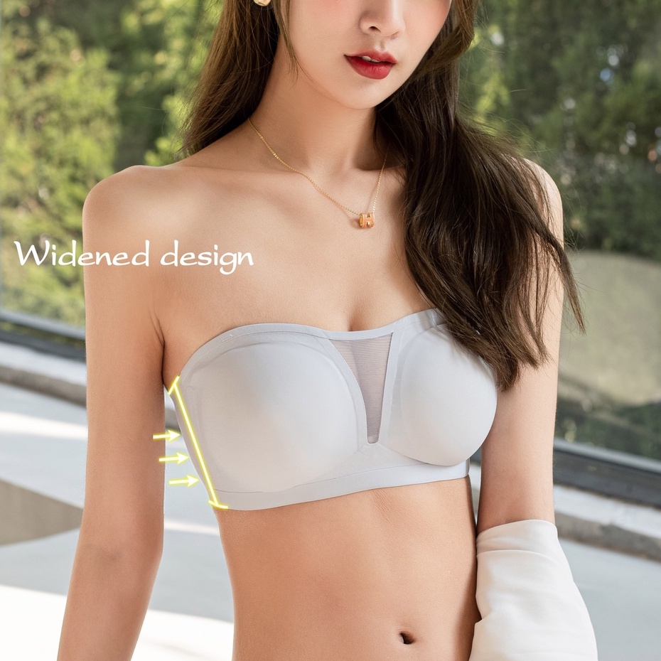 Áo Ngực Không Dây Không Đường May Cúp Ngực Có Thể Điều Chỉnh