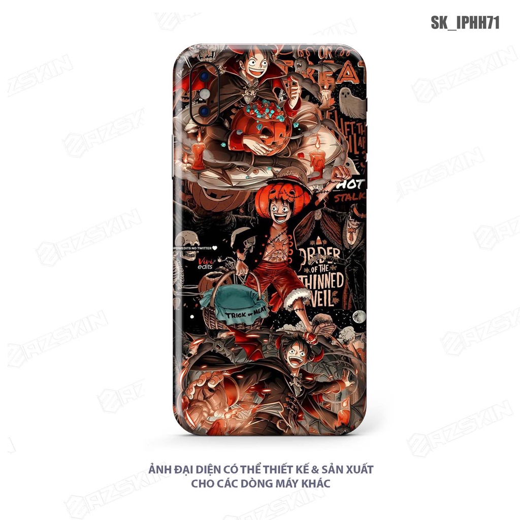 Miếng Dán Skin Hoạt Hình Cho IPhone 7 - 13 Pro Max |SK_IPHH71| Chất Liệu 3M Chính Hãng, Khuôn Cắt CNC Dán Full Lưng Viền
