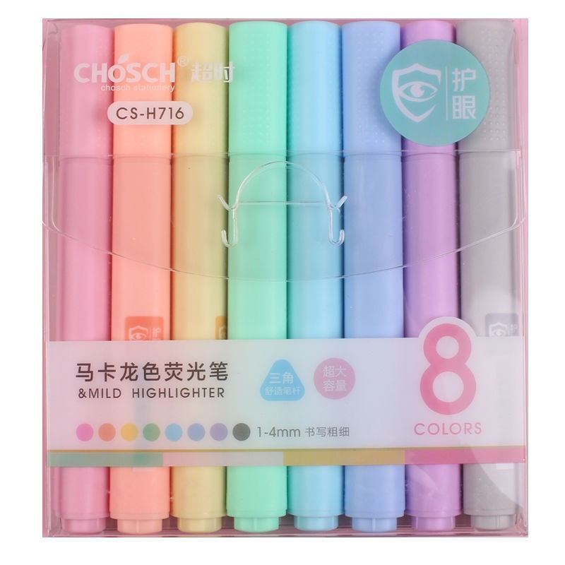 8 bút highlight màu pastel siêu xinh