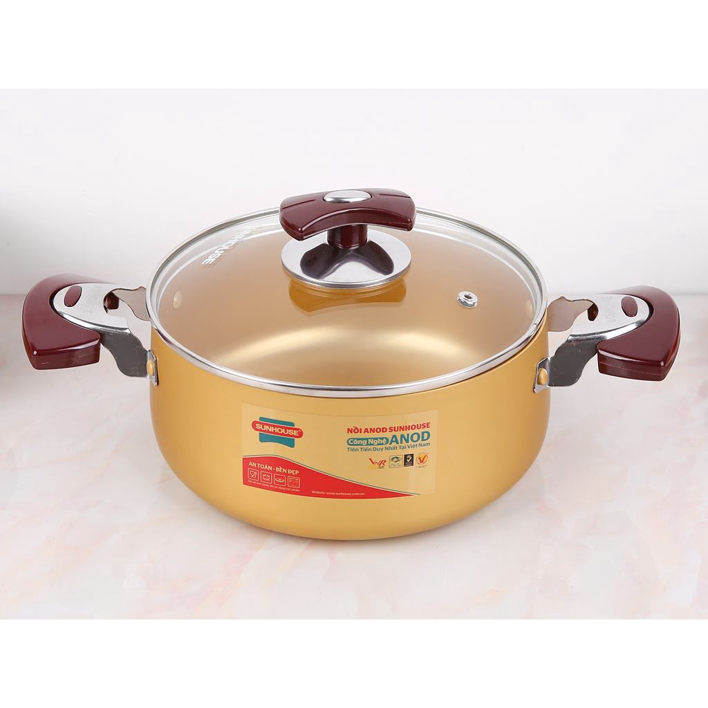 BỘ 3 NỒI ANOD SUNHOUSE SH6634 CÓ ẢNH THẬT