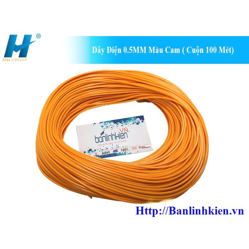 Dây Điện 0.5MM Cuộn 100 mét Đủ Màu Dùng nối mạch-câu mạch
