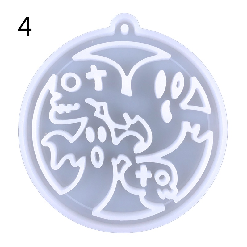 Khuôn Silicone Làm Móc Khóa Hình Phù Thủy Halloween Lấp Lánh DIY