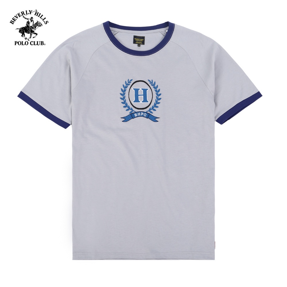Beverly Hills Polo Club - Áo thun Ngắn tay Nam Slim Fit Xám nhạt CG- BHPC TSMSSW21TL056