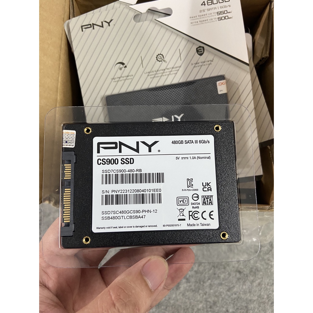 Ổ cứng SSD 480GB  PNY CS900 sẵn win 10/win 11 theo yêu cầu
