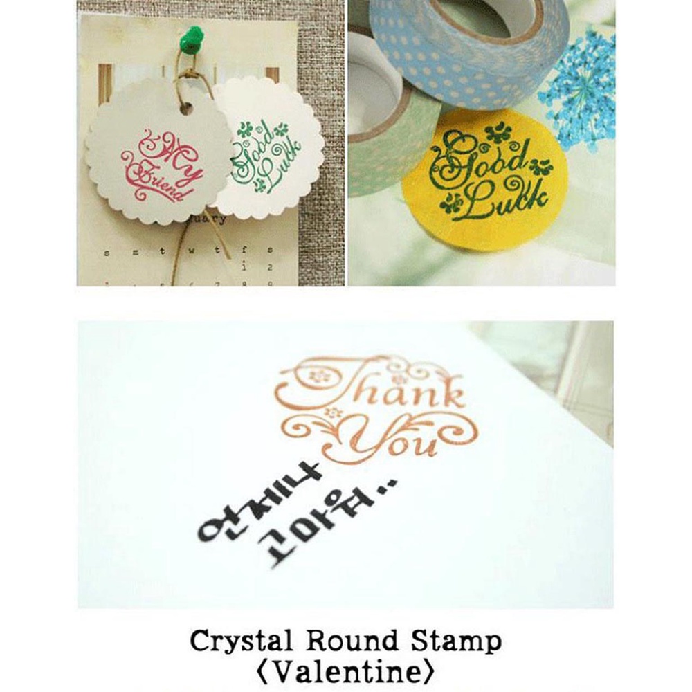 Con dấu bằng gỗ và cao su tạo hình chữ Thank You dùng để trang trí thiệp