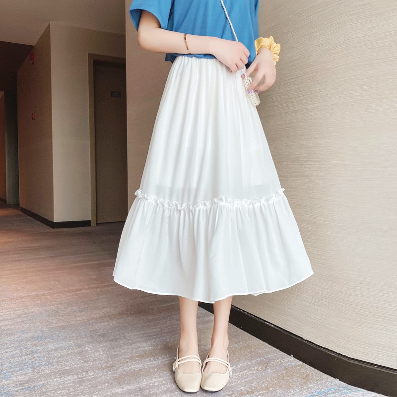 [XU HƯỚNG 2021] Chân Váy Midi 2 Lớp Lưng Cao Màu Trơn Thiết Kế Tối Gian,Thanh Lịch Cho Nữ | BigBuy360 - bigbuy360.vn