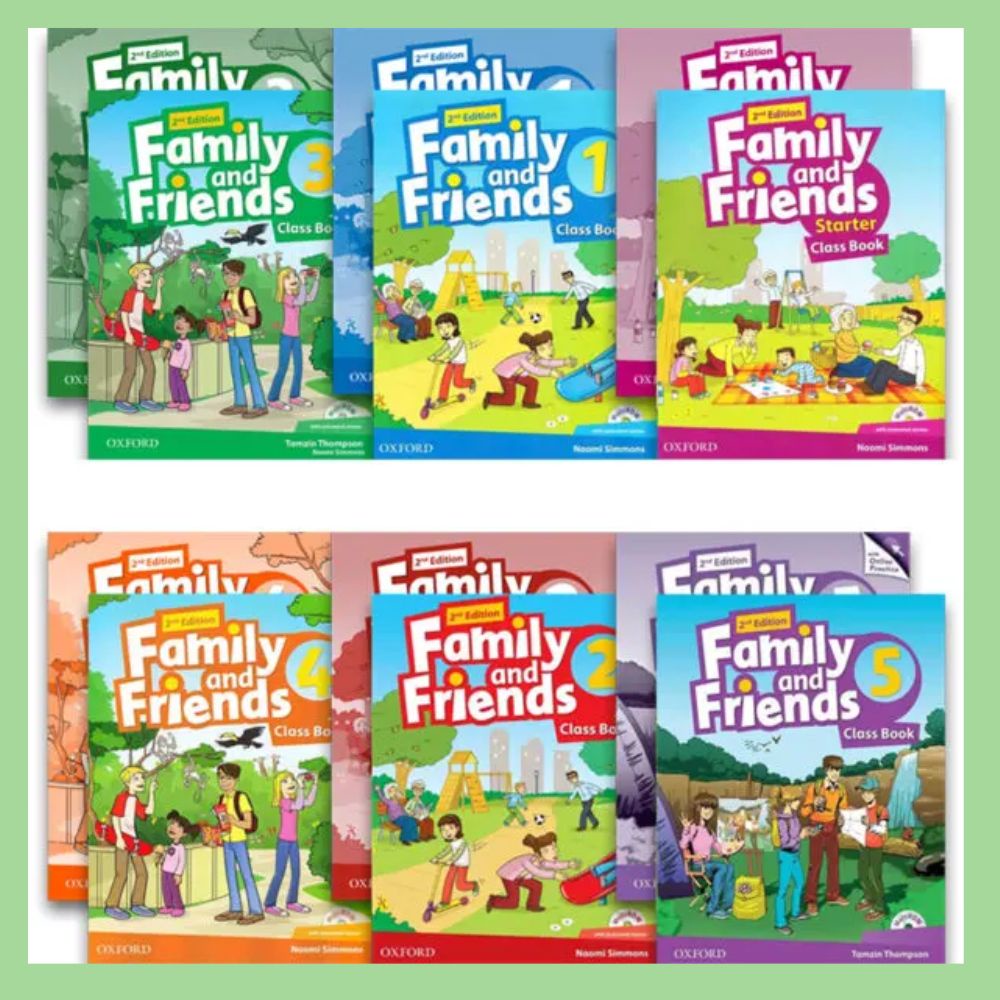 Combo 6 bộ: Family and Friends 1, 2, 3, 4, 5, Starter- 2nd Edition – In màu, kèm CD