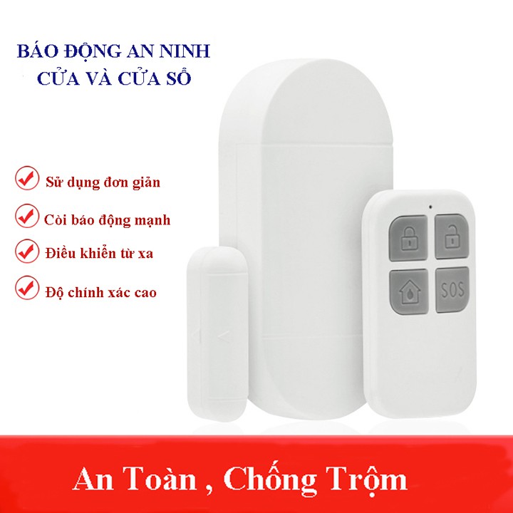 Báo động chống trộm CTFAST, chuông báo khách mở cửa đa chức năng có điều khiển từ xa MC