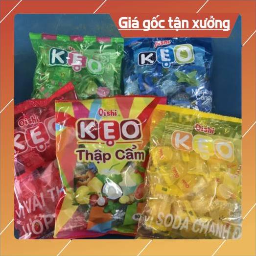 [ICLN9 giảm 5K cho đơn hàng 50k]  combo 3 gói Đủ vị Kẹo gói Oishi trái cây 90gr