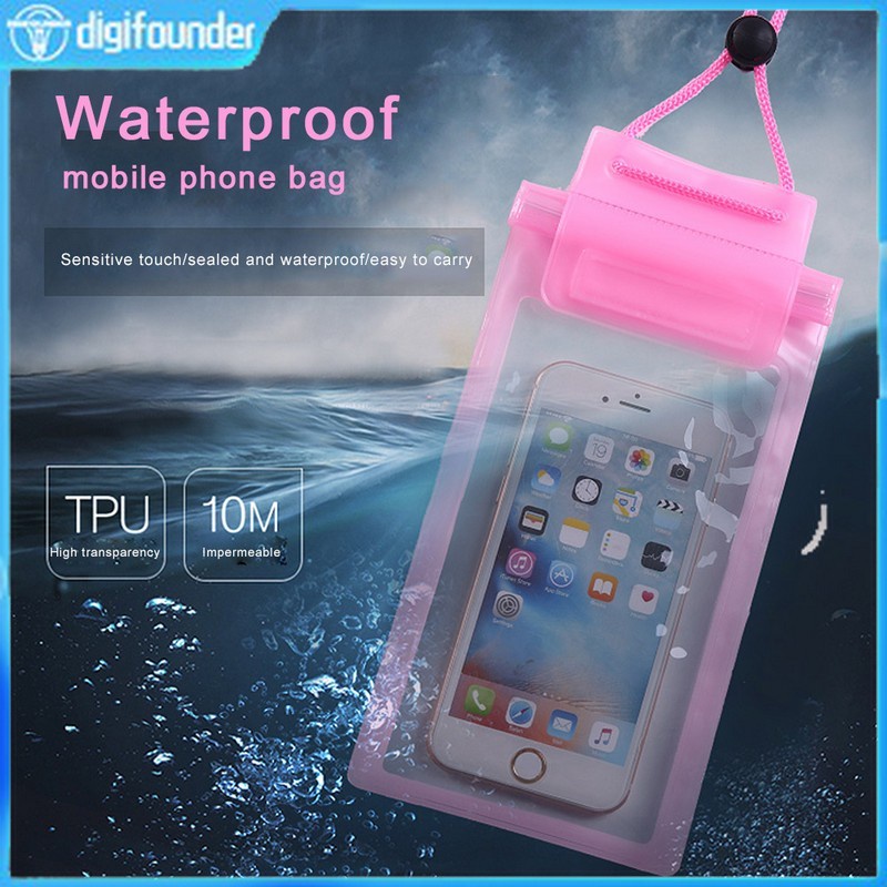 DG Sealed Swimming Bag Smartphone Waterproof Pack Universal Diving Surfing Mobile Phone Neck Pouch For Beach Storage Cases