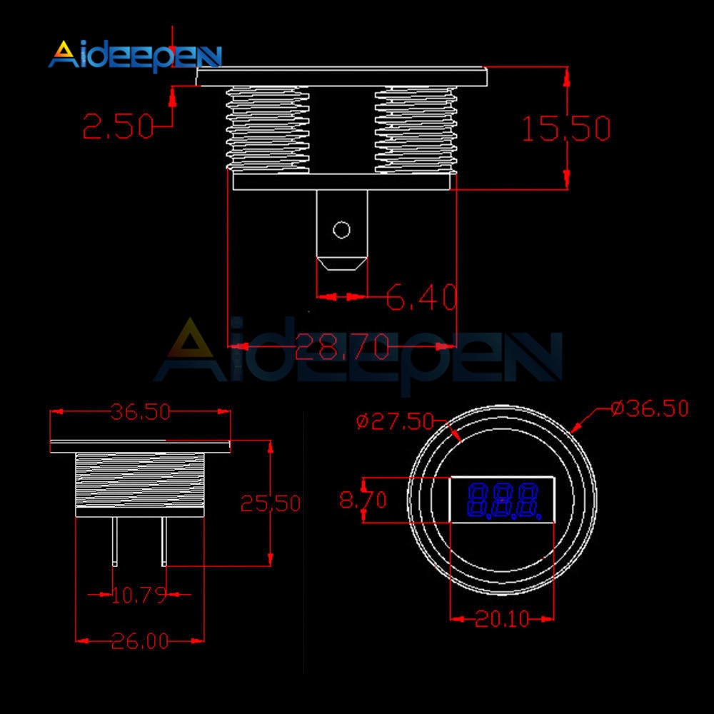 Vôn Kế Kỹ Thuật Số Dc5V-48V Chất Lượng Cao | BigBuy360 - bigbuy360.vn