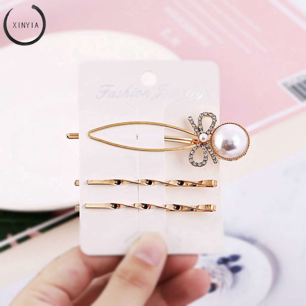 Kẹp Tóc Đính Ngọc Trai Phong Cách Hàn Quốc Xinh Xắn Cho Nữ