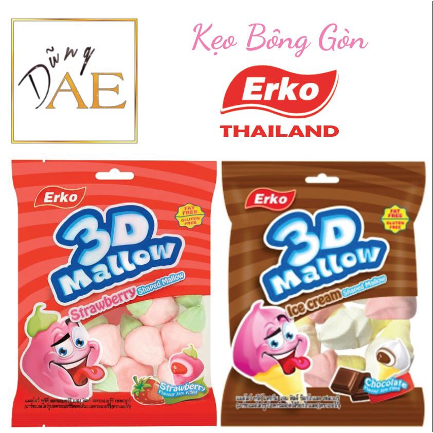 Kẹo Bông Gòn 3D Mallow Erko Thái Lan 200g